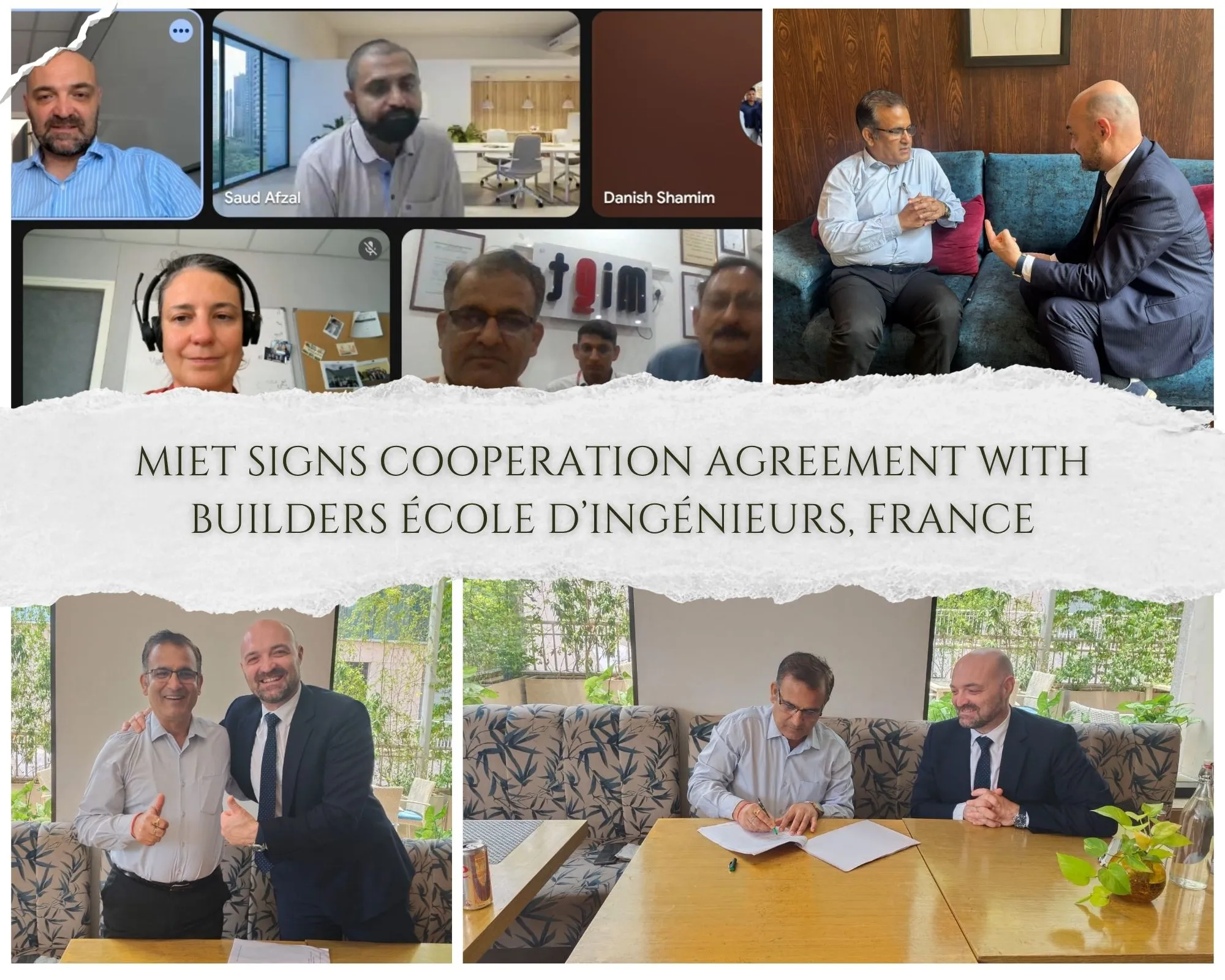 MIET Signs Cooperation Agreement with BUILDERS École d’Ingénieurs, France